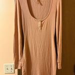 SKIMS Henley Sleep Shirt in Camel Photo 1