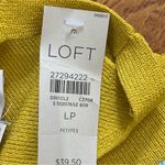 Loft  Sweater v-neck tank top yellow viscose blend Sz Large Petite Photo 9