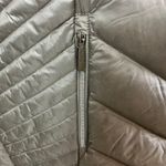 Michael Kors  Quilted Puffer Coat Size Large Gray Mid Length Packable Jacket Photo 7