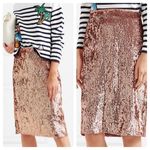 J.Crew Rose Gold Sequin Skirt Photo 1