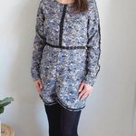 Anthropologie NWT x Ranna Gill Blue Hettie Ladder Lace Side Pockets Romper XS Photo 0