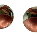 Laurel Burch red and silver tone circle post earrings Photo 0