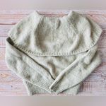 ZARA 🧶 Trendy Soft Light Green Wide Lapel Knit Sweater ~Size M🧶 Photo 12