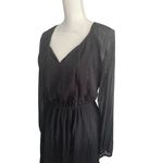 GILLI Black Brown Polka Dot Long Sleeve Dress Size Small Photo 3