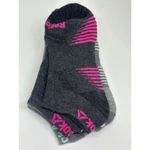 Reebok NEW No Show Socks 3-Pair Active Stripes Pink Black Gray Blue Athletic Photo 1