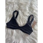 SKIMS Swim Plunge Bikini Top Onyx Size Medium Photo 4