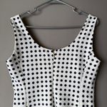 Karl Lagerfeld Dress sz 8 White Black Polka Dot Sleeveless pencil wiggle Photo 6