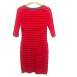 Tommy Hilfiger 💙SALE 3/$25 BOATNECK STRIPED RED DENIM STRETCH KNIT DRESS Photo 2