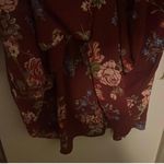 Xhilaration Xhiliration Red Floral Boho Fall Smocked Dress Preppy Dark Academia POCKETS Photo 4