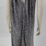 Mark & James Glittery Sequin Dress Womens M Black Silver Halter Tie Neck Mini Size M Photo 11