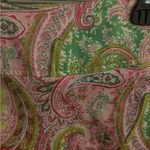 ninety skirt wrap around. ‎ Size 12. Cotton. Green pink white paisley. Photo 6