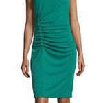 Halston Heritage [] Green Ruched Side Dress-Size medium Photo 0