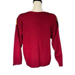 Norton Mcnaughton Vintage  elaborate bold color Sweater Cardigan. Sz.L. Photo 3