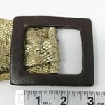 Leatherock 90s Python metallic gold leather embossed metallic wide wrap belt M Photo 7