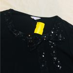 Iris NWT Medium Black Sequin Bow 3/4 Sleeve Blouse from Thailand Photo 1