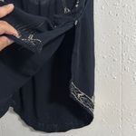 Free People Black and Silver Embellished Crop Tank Top Photo 1