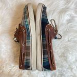 Sperry  Plaid Print Boat Shoes Woman’s Size 10 Leather laces Preppy 9446147 Photo 9
