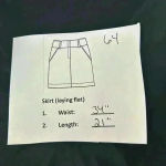 Dance & Marvel Women's Distressed Black Denim faux leather Mini Skirt Size M Photo 9