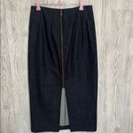 Urban Renewal Blue Midi Pencil Skirt with Slit for Work Photo 1