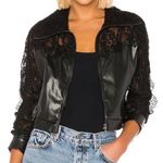 NBD Revolve  Chloe Lace Faux Leather Jacket Photo 0