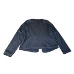 Christopher & Banks  Stretch Open Front Blue Denim Braided Metallic Trim Jacket M Photo 4