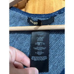 Maje Women’s  Old Money Blue Emilia Patterned Knit Wool Blend Poncho One Size Photo 4