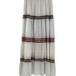 Anthropologie Cecilia Prado White Maxi Skirt Embroidery Swiss Dot Petite L PL Photo 2