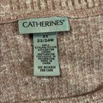 Catherines Catherine’s Pink Knit Sweater With Fleece Hem Detail Size 2X  22/24W Photo 2