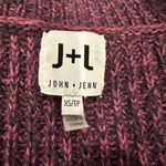John + Jenn VNECK PURPLE BURGUNDY NAVY PULLOVER LONG SLEEVE SWEATER XS Photo 5