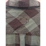 Vintage Harley Davidson Plaid Flannel Shirt Snap Buttons Long Sleeve Size L Green Size L Photo 6