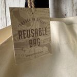 Travel In Style Reusable Boston Theme Black Strap Canvas Tote Bag NWT White Photo 2