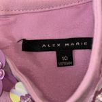 Alex Marie  Sheath Dress Lilac Size 10 with Sequin Flower Collar‎ Photo 5