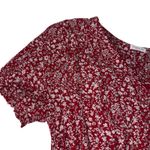 Chic Soul Dress Women’s 1XL Red White Floral Button Front Midi Dress High Low Photo 3