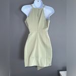 Lulus What a Stunner Sage Green Satin Asymmetrical Mini Dress NWT Size XS Photo 7