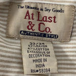At Last & Co. Striped Button Shirt a size 22/24 New Without Tags White Photo 3