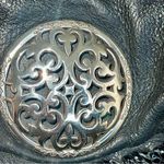 Brighton  black leather cross body bag with silver accents and chains and tassels Photo 7