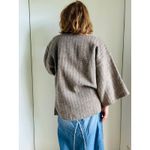 Handmade Wool Pullover Top Beachy Minimalist Hippie Boho Unisec Style Size L Gray Photo 6