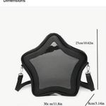 Cute Star Ita Bag, Y2k Shoulder Crossbody Bag Aesthetic Cute WHITE Pin Display Ita Bag, Pin Display Bag (WHITE) Photo 1