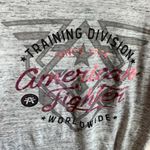 American Fighter  White, Black, & Neon Pink Quarter Sleeve Shirt Photo 5