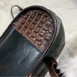 Brahmin  Black And Brown Tote Purse Large Bag 10x9x6 Photo 12