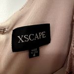 XScape  Lace Maxi V-neck Sleeveless Mermaid Dress Beige Tulle Size 4 Photo 5