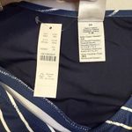 J.Crew NWT Cutout One Shoulder One Piece Swimsuit Navy Blue White Stripe Swim 22 Photo 8