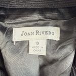 Joan Rivers  Plus 1X Blazer Jacket Fitted Black Rhinestone Pearl Holiday Cocktail Photo 3