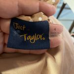 Taylor Brown Polka Dot Backless Dress Tan Size 4 Photo 5