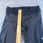 Lululemon Leggings Capri Pants 8 Black Foil Sides‎ Yoga Running Dance Textured Photo 9