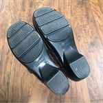 Dansko • Solstice Clogs brown leather button slip-on shoes 37 chunky platform Photo 11