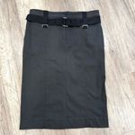 Marella Flat Front Classic Straight Pencil Skirt Charcoal Black Size 8 Back Zip Gray Photo 1