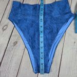 Aerie  High Cut Cheeky Bikini Bottoms Blue Denim Print Size S Photo 7