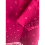 NWT J. Crew Polka Dot Chiffon V Neck Long Sleeve Hot Pink Blouse Sz L Size L Photo 7