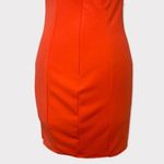 Lulus Lulu’s Mini Halter Bodycon Dress Red Orange Large Photo 8